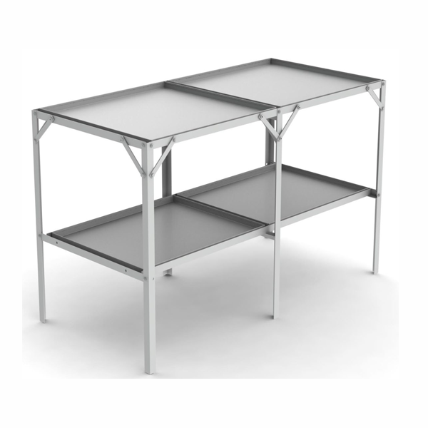 Silver Multi-Tier X2 Greenhouse Staging